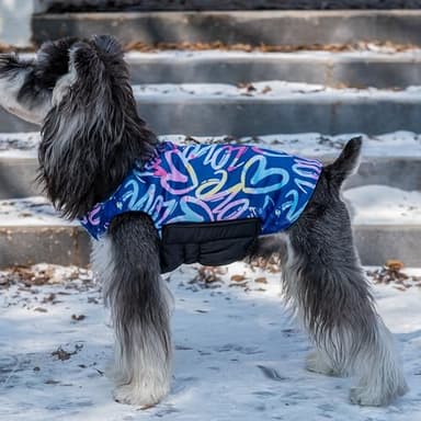 CuteBone Winter Dog Coat - Waterproof & Windproof Jacket for Small to Large Dogs - Reversible Soft Vest with Adjustable Thick Lining & Leash Hole - Image 2