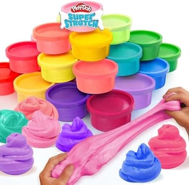 Play-Doh Super Stretch 30-Pack, Kit, Gifts for Kids, Popular Kids Toys, Party Favors for Kids 8-12, Compound Packs, Bulk Pack, Kids Gifts 8-12, Sensory Dough - Image 3