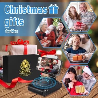 GLOPUS Gifts for Men, Cell Phone Stand with Wireless Bluetooth Speaker, White Elephant Gifts for Adults, Unique Mens Gifts for Birthday Christmas, Cool Gadgets for Men, Stocking Stuffers Teens Mens - Image 2
