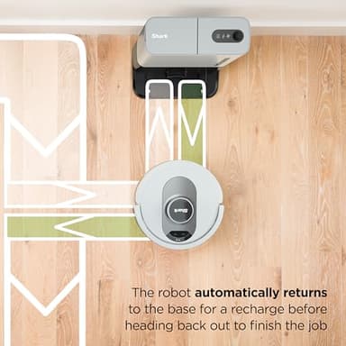 Shark AI Ultra Voice Control Robot Vacuum with Matrix Clean Navigation, Home Mapping, 60-Day Capacity, XL Self-Empty Base for Homes with Pets, Carpet & Hard Floors, Cool Grey - Image 5