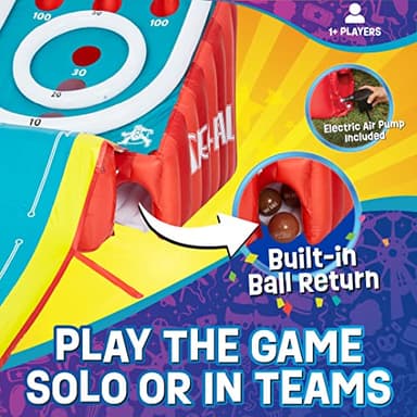 Flybar FunPark Giant Inflatable Skee-Ball Game – 11 Ft Long w/ 4 Balls & Electric Air Pump – Indoor & Outdoor Arcade Toy for Kids, Adults & Family – Fun Party Play for Home, Backyard, Events - Image 7