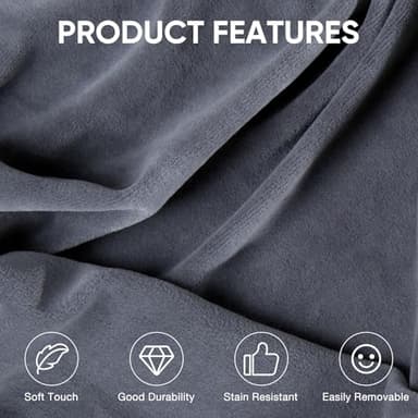 DUMOS 4FT Bean Bag Chair Beanbag for Adults and Kids Oversized Lazy Sofa Living Room Furniture with Removable Washable Cover Giant Comfy Gaming Chair Round Couch for Bedroom Dorm - Image 4