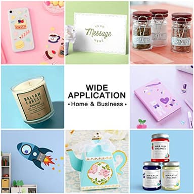 HTVRONT Printable Vinyl for Inkjet Printer & Laser Printer - 40 Pcs Glossy White Waterproof Printable Vinyl Sticker Paper, 8.5"x11" - Image 4