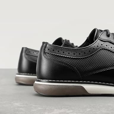 Bruno Marc Men's Casual Dress Sneaker Shoes, Business Formal Derby Plain Toe Oxfords Crossflex GentEdge,Size 14W,Black,SBOX223MWIDE - Image 4