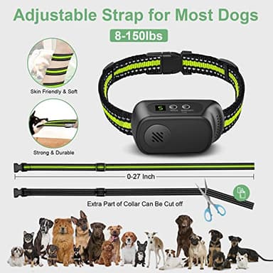 Rechargeable Dog Bark Collar with Beep Vibration and Shock,Anti Barking Collar for Small Medium Large Dogs, Humane Dog Training Device with 5 Adjustable Sensitivity Levels - Image 3