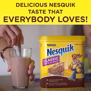 NESQUIK Chocolate Powder 6x38oz Canisters - Image 7