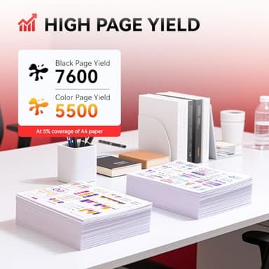 069 069H Toner Cartridge Set High Capacity 4-Pack Compatible for Canon 069H 069 for Color imageclass MF753Cdw MF751Cdw LBP674Cdw LBP674C MF750C LBP673Cdw LBP674Cx MF752Cdw MF756Cx Printers lnk Black - Image 3