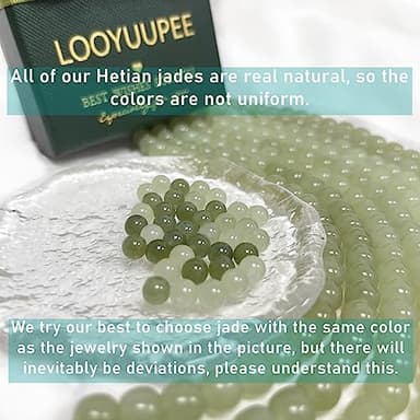 LOOYUUPEE Natural Hetian Jade Necklace for Women, Daisy Pendant Necklace Delicate Temperament Necklace Choker Pendant Jewelry Necklace Handmade Jewelry (S925 Sterling Silver Gold Plated) - Image 8