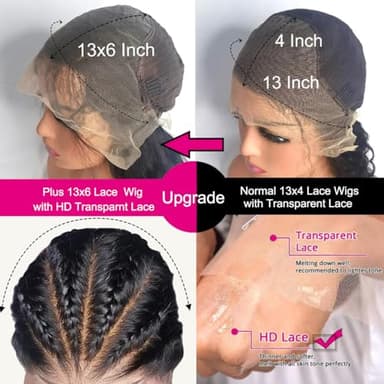 30 Inch 13x6 Lace Front Wigs Human Hair 200 Density Body Wave HD Lace Front Wigs Human Hair Pre Plucked with Baby Hair Natural Color Glueless Frontal Wig for Women 100% Brazilian Virgin Human Hair - Image 3