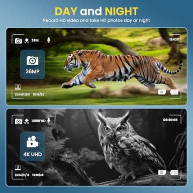 WISHBETY Night Vision Goggles,4K Night Vision Binoculars for Adults,Thermal Binoculars with 10X Zoom & 9-Level Infrared,32GB TF Card Included,Photo & Video Recording,Compact Design,Ideal Gifts for Men - Image 5