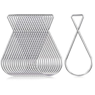 CDBOVID SS304 Ceiling Hooks 50 Pack - Rustproof Drop Ceiling Clips for Hanging Decor/Lights/Plants - Easy Install Grid Hooks for Home/Office/Wedding/Classroom - 10lb Capacity No Damage Hangers - Image 1