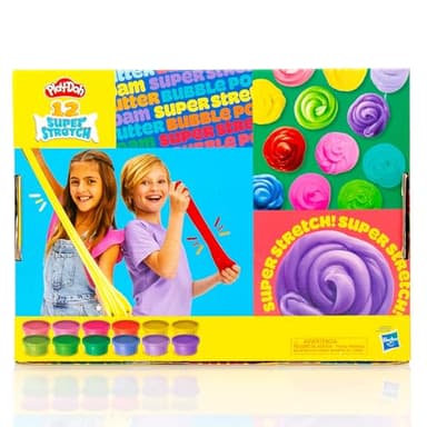 Play-Doh Super Stretch 12-Pack Playdoh Variety Kit, Kids Gifts, Popular Toys, Party Favors for Ages 8-12, Bulk Compound Packs - Image 10