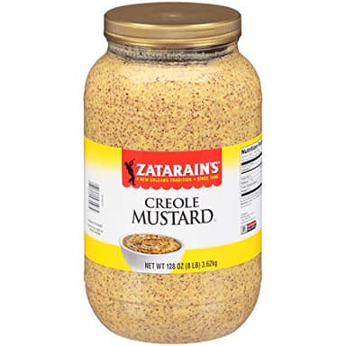Zatarain's Creole Mustard, 8 lb - One 8 Pound Jar of Creole Mustard Sauce, Cajun Style Condiment for Sandwiches, Salads, Dipping Sauces and Marinades - Image 1