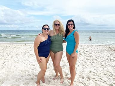 Hilor Women's One Piece Swimsuits One Shoulder Swimwear Asymmetric Ruffle Monokinis Bathing Suits Navy 8 - Image 5