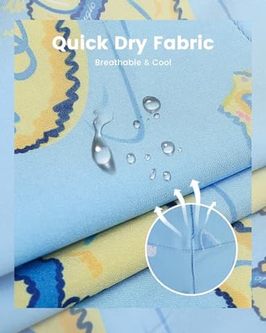 maamgic Mens Swim Trunks with Compression Liner 5" Stretch Athletic Swimming Shorts Quick Dry with Zipper Pockets No-Chafing Board Shorts Blue-Swimming Duck Medium - Image 4