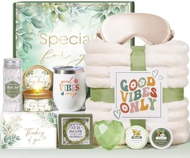 Christmas Birthday Gifts for Women Self Care Gift, Get Well Soon Gift Baskets Relaxing Spa Care Package for Women with Blanket, Unique Gifts Idea for Mom Mother Her Wife Girlfriend Best Friend Sister - Image 3