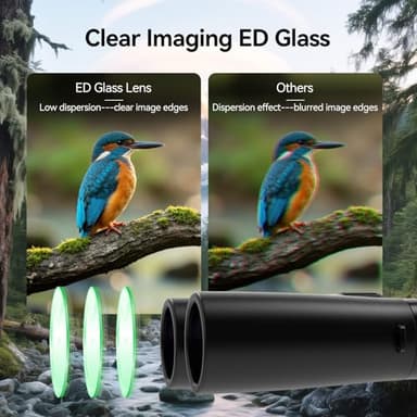 SVBONY Upgraded SV202 10x42 ED Binocular, Binoculars with Extra-Low Dispersion Objective Lenses for Birdwatching, BAK4 & FMC Optic System, 8°+Wide View Angle, IPX7 Waterproof for All-Weather Use - Image 4