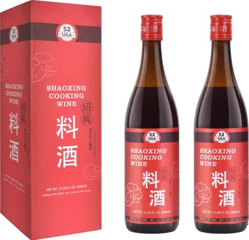 52USA Shaoxing Cooking Wine 21.64 Fl Oz (Pack of 2), Chinese Asian Cooking Wine, Shao Hsing Rice Wine, Shaoxing Rice Wine, Hsing Rice Wine, Fermented Rice Wine, Homemade Asian Cooking - Image 1