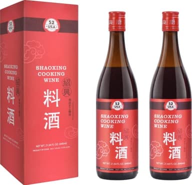 52USA Shaoxing Cooking Wine 21.64 Fl Oz (Pack of 2), Chinese Asian Cooking Wine, Shao Hsing Rice Wine, Shaoxing Rice Wine, Hsing Rice Wine, Fermented Rice Wine, Homemade Asian Cooking - Image 1