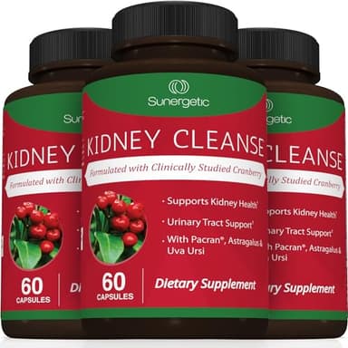 Premium Kidney Cleanse Supplement – Powerful Kidney Support Formula with Cranberry Extract Helps Support Healthy Kidneys & Urinary Tract Support– 60 Vegetarian Capsules - Image 7