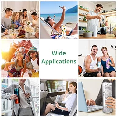 50 Pack Sublimation Tumblers 20 oz Skinny bulk,Stainless Steel Double Wall Insulated Straight Sublimation Tumbler Cups Blank White with Lid,Individually Box,Polymer Coating for Heat Transfer - Image 6