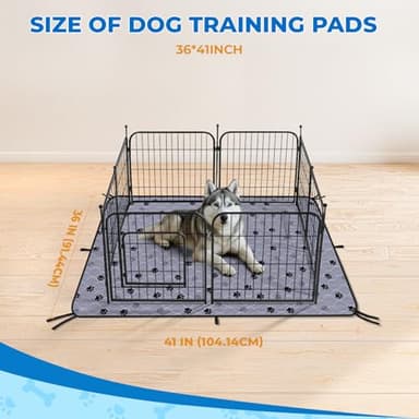 Fostanfly Washable Pee Pads for Dogs, 2 Pack Large 36"x41" Ultra-Absorbent and Leak-Proof Non-Slip Reusable Potty Training Pads for Dogs, Cats, Puppy, Potty Training of Add 8 Lanyards - Image 2