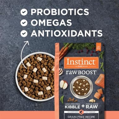 Instinct Raw Boost, Natural Dry Dog Food with Freeze Dried Pieces, High Protein, Grain Free Recipe - Real Salmon, 3.5 lb. Bag - Image 6
