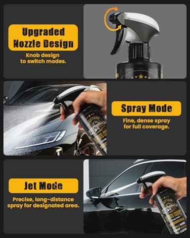 Carceracot Ceramic Coating for Cars (16 oz.), Unmatched Shine Nano Car Wax Coating Spray, No Pungent Smell, Quick Detailer Spray Wax, LONG LASTING Shiny Car Stuff with Microfiber Towel, Easy to Apply - Image 9