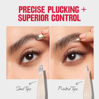 Revlon Designer Series Mini Tweezer Set, Hair Removal Tool Kit with Slant & Point Tips, Portable and Easy to Use, Made with Long Lasting Stainless Steel, 1 Count - Image 4