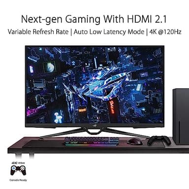 ASUS ROG Swift 38” 4K HDMI 2.1 HDR DSC Gaming Monitor (PG38UQ) - UHD (3840 x 2160), 144Hz, 1ms, Fast IPS, G-SYNC Compatible, Speakers, FreeSync Premium Pro, DisplayPort, DisplayHDR600, 98% DCI-P3 - Image 2