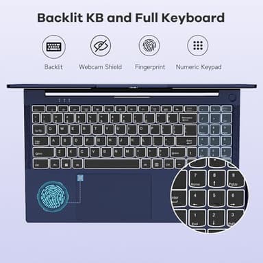 NIMO 15.6" IPS FHD-Gaming-Laptop, AMD Ryzen 5 6600H 6-Cores 660M GPU 16GB DDR5 RAM 1TB SSD(Beat i7-1165G7, Up to 4.5GHz) Computer with 100W GaN Type C Fingerprint Backlit Keyboard Win 11 - Image 5