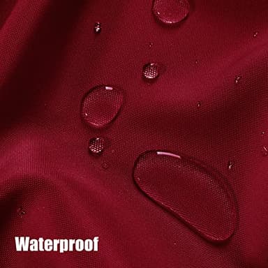 BONZER Waterproof Indoor/Outdoor Curtains for Patio Thick Privacy Grommet Curtains for Bedroom, Living Room, Porch, Pergola, Cabana, 1 Panel, 54W x 84L inch, Red - Image 3