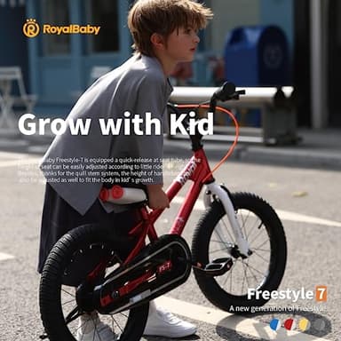 Royalbaby Freestyle 7 Kids Bike 20 Inch Wheel Dual Handbrakes Teens Bicycle Boys Girls Ages 6-10 Years, Kickstand and Water Bottle Included, Blue - Image 11
