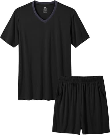 MoFiz Mens Pajamas Set Short Sleeve PJ's Sleep Lounge Sleepwear Cool Pyjama Summer Sets Comfortable Lightweight - Image 2