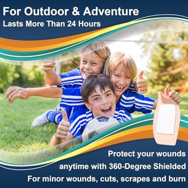 Hysimedy Silicone Adhesive Bandages Large Sizes for Sensitive Fragile Skin 2"x4" 20 Count Flexible Fabric Latex Free Hypoallergenic Breathable XL Bandages for Adhesive Allergy Wounds - Image 5