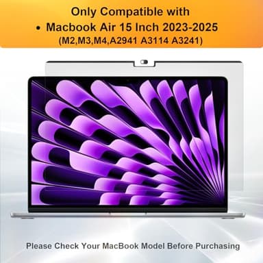 Privacy Screen for MacBook Air 15 Inch 2023-2025 (M2 M3 M4 Chip), Magnetic Removable Anti Glare Blue Light Filter Protector - Image 8