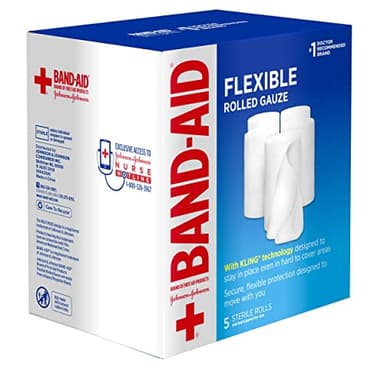 Band-Aid Brand of First Aid Products Flexible Rolled Gauze Dressing for Minor Wound Care, Soft Padding and Instant Absorption, 3 Inches by 2.1 Yards, Value Pack 5 ct - Image 9