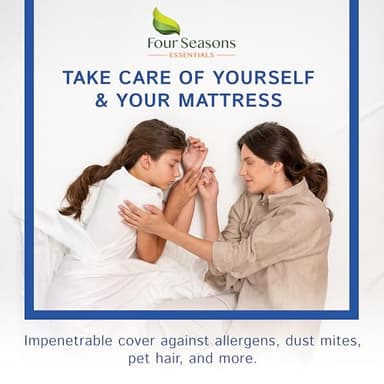 King Size Mattress Protector Bed Bug Waterproof Zippered Cover - Hypoallergenic Premium Quality Encasement Protects Against Liquids, Dust - Breathable, Noiseless White - Image 7