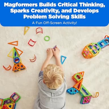 Magformers Trapezoid 12PC Set - Magnetic Tiles Building Blocks, Educational Kit, STEM Toy Set - Magnetic Building Tiles for Kids to Develop Problem-Solving Abilities and Shape Recognition - Image 7