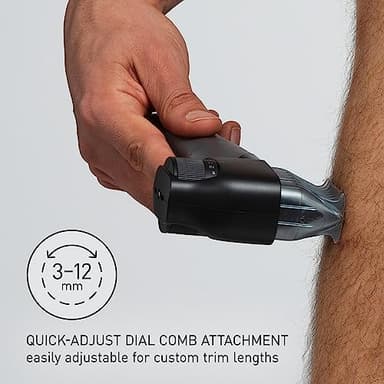 Panasonic Body Groomer for Men and Women, Unisex Wet/Dry Cordless Electric Body Hair Trimmer with 2 Comb Attachments, Multi-Directional Shaving in Sensitive Areas - ER-GK80-S (Black) - Image 6