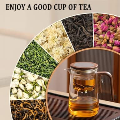 Enchanti Tea Pot - 800ml/27.1oz Witchcraft Magic Glass Teapot, Magnetic Water Separation Design, Borosilicate Infuser Pot with Strainer for Loose Leaf & Herbal Teas, Ideal for Tea Maker - Image 7
