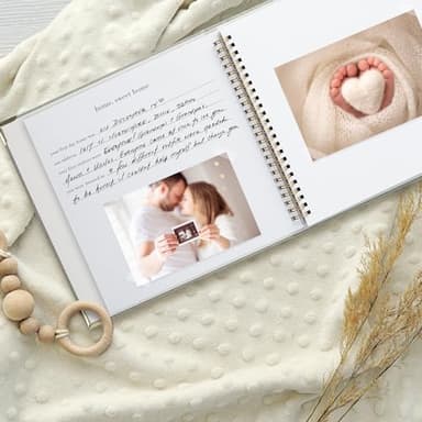 Keepsake Baby Memory Book for Boys and Girls – Timeless First 5 Year Baby Book – Neutral Journal Scrapbook or Photo Album - Record a Milestone for Every Event from Birth to Age 5 - Image 5