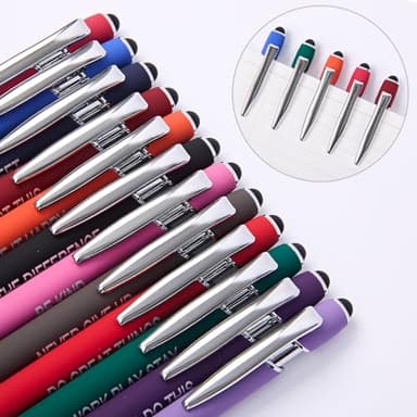 Actsun Funny Pens - 12 Pack Fine Point Smooth Writing Pens with Inspirational Tips, Black Ink, Touch Stylus Screens, Motivational Gift for Office & Desk Accessories - Image 5