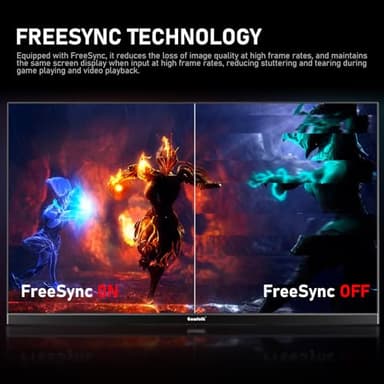 Gawfolk 24.5 Inch PC 200Hz Gaming Monitor, FHD 1080p screen, Built-in speakers,1ms without Bezel, freesync, 99% sRGB, 178 ° Angle View, HDMI、DisplayPort, Compatible with wall mounting 75*75MM - Black - Image 3
