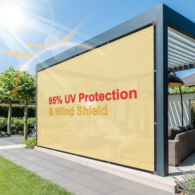 Pergola Shade Cover 8'X10' Outdoor Sun Shade Cloth with Grommets Shade for Patio, Carport, Backyard (Sand Color) - Image 4