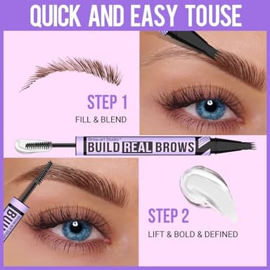 iMethod Eyebrow Pen and Eyebrow Gel - Eyebrow Pencils for Women with 4-Fork-Tip & Brow Gel Clear, Magical 2-in-1 Dual-Ended Brow Pen for Fuller-Looking Defined Brows, Stay All Day, Light Brown - Image 6