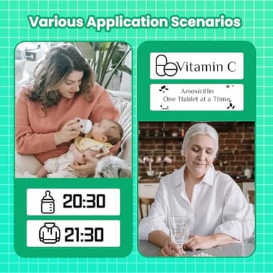 vretti Label Maker Machine with Tape, HP2 Portable Bluetooth Label Printer for Storage, Shipping, Barcode, Office, Home, Organizing Mini Sticker Label Maker with Multiple Templates (Green) - Image 7