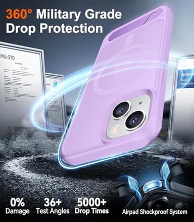 Temdan Magnetic Compatible with iPhone 15 Case, [Built-in Invisible Kickstand][Compatible with MagSafe] [Military Grade Shockproof] Slim Translucent Matte Phone Case for iPhone 15 6.1" - Image 3