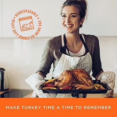 Fire & Flavor Cajun Turkey Brine Kit - Includes Bag and Poultry Seasoning for Roasting, Grilling, Smoking, and Frying Birds Up to 25 lbs - Image 2