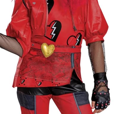 Descendants Red Deluxe Costume, Official Disney Descendants The Rise of Red Costume Jumpsuit, Wig not Included, Child Size (10-12) - Image 4